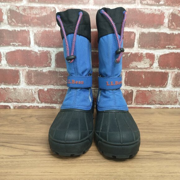 L.L. Bean Boots Boys Size 13 Blue Black Northwood Easy On Winter Boots - Picture 5 of 9